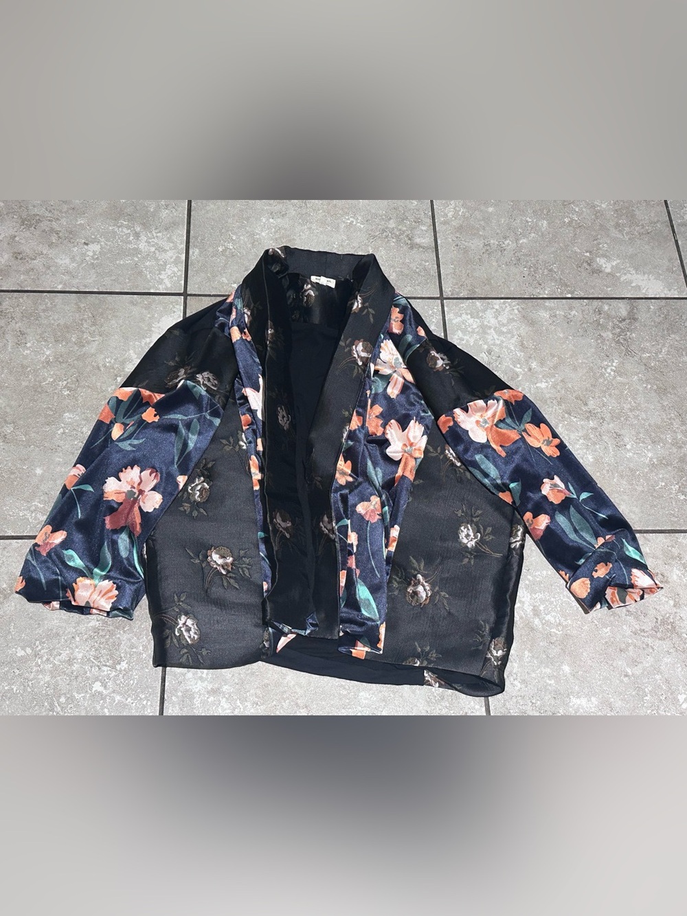 World market floral kimono jacket one size